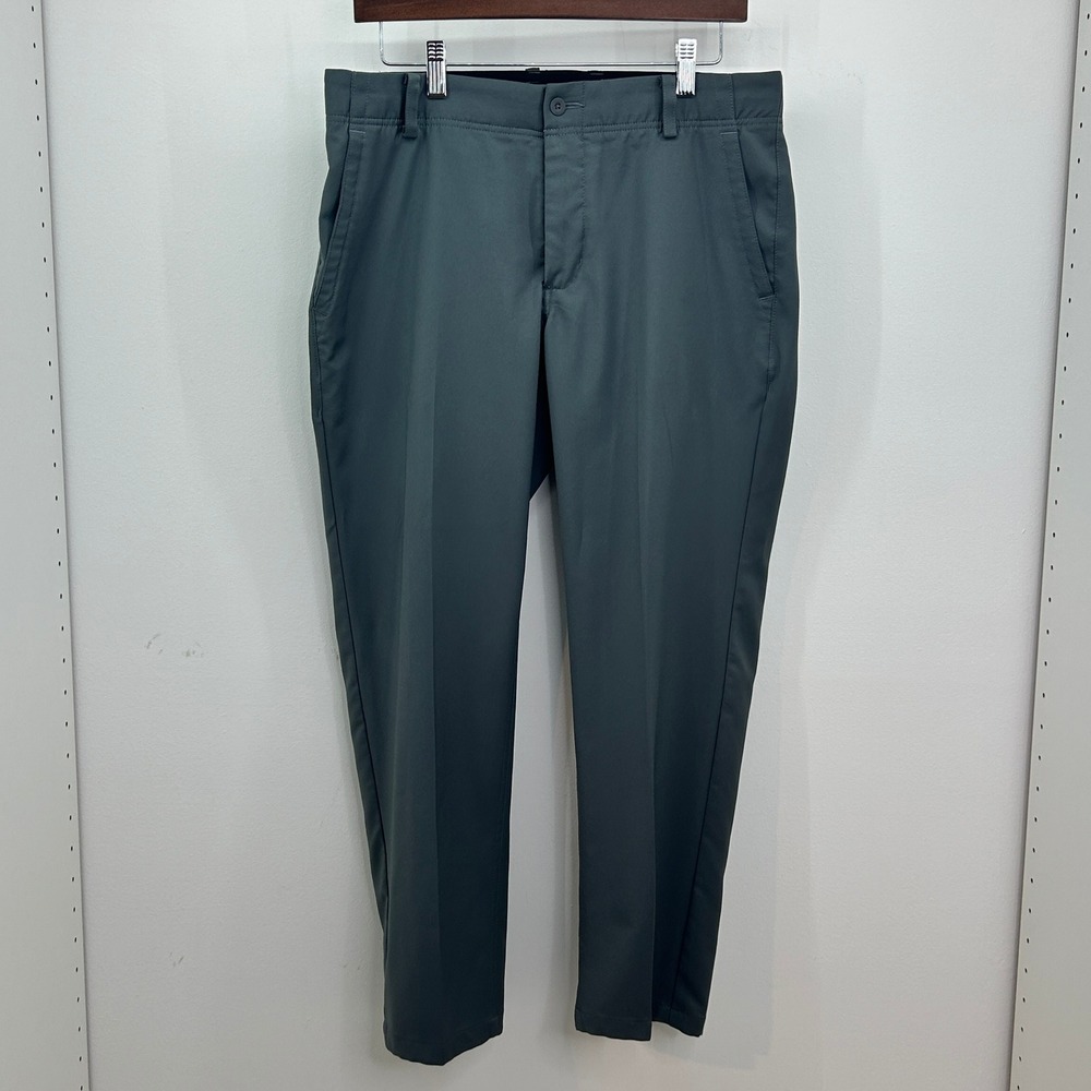 Nike Dri-FIT Pants 32x30 Men Athletic Casual Gray Polyester Trousers